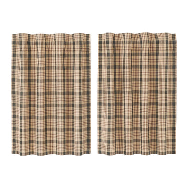 Cider Mill Plaid Tier Curtain Set of 2 L36xW36 VHC Brands - The Fox Decor